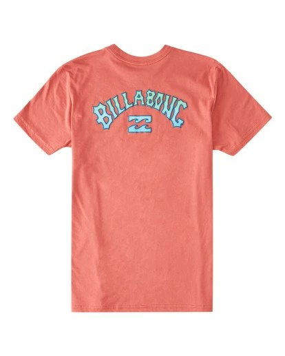 BILLABONG Boys' Arch Fill Short Sleeve T-Shirt FADED ROSE 2 BILLABONG Boys' Arch Fill Short Sleeve T-Shirt FADED ROSE - Image 2