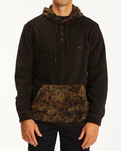 BILLABONG A/Div Furnace Fleece Anorak Jacket BLACK 2 BILLABONG A/Div Furnace Fleece Anorak Jacket BLACK - Image 2