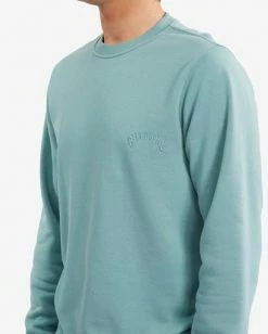 BILLABONG Wave Washed Crewneck Sweatshirt GRAVEL -Mens Accessories Sales 2022 abyft00152 billabongw ble0 dtl1 1