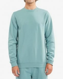 BILLABONG Wave Washed Crewneck Sweatshirt GRAVEL