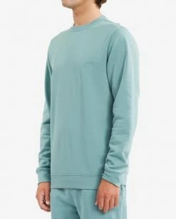 BILLABONG Wave Washed Crewneck Sweatshirt GRAVEL -Mens Accessories Sales 2022 abyft00152 billabongw ble0 sd1 1