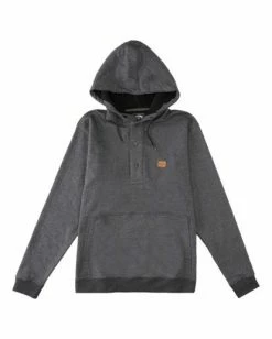 BILLABONG Hudson Henley Pullover Hoodie FOG -Mens Accessories Sales 2022 abyft00159 billabongf blk frt1
