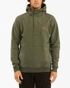 BILLABONG Hudson Henley Pullover Hoodie FOG -Mens Accessories Sales 2022 abyft00159 billabongw mil frt1 1