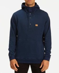 BILLABONG Hudson Henley Pullover Hoodie FOG