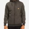 BILLABONG Hudson Sherpa Zip-Up Hoodie MILITARY