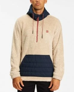 BILLABONG A/Div Badger Half-Zip Pullover Hoodie WALNUT -Mens Accessories Sales 2022 abyft00169 billabongw oah frt1 1