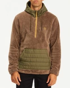 BILLABONG A/Div Badger Half-Zip Pullover Hoodie WALNUT