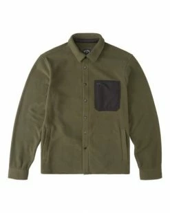 BILLABONG A/Div Furnace Explorer Snap Front Fleece DARK OLIVE -Mens Accessories Sales 2022 abyft00184 billabongf dko frt1 1
