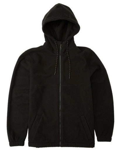 BILLABONG A/Div Boundary Zip-Up Sherpa Hoodie BLACK 6 BILLABONG A/Div Boundary Zip-Up Sherpa Hoodie BLACK - Image 6