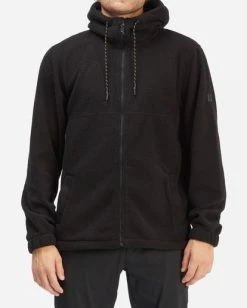 BILLABONG A/Div Boundary Zip-Up Sherpa Hoodie BLACK