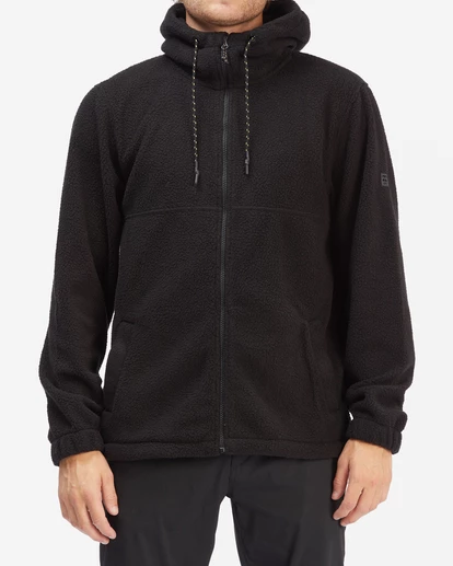 BILLABONG A/Div Boundary Zip-Up Sherpa Hoodie BLACK 1 BILLABONG A/Div Boundary Zip-Up Sherpa Hoodie BLACK