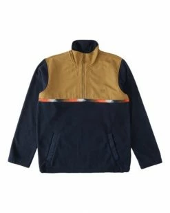 BILLABONG A/Div Boundary Lite Half-Zip Mock Neck Fleece DARK OLIVE -Mens Accessories Sales 2022 abyft00187 billabongf kyj0 frt1 1