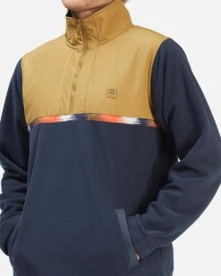 BILLABONG A/Div Boundary Lite Half-Zip Mock Neck Fleece DARK OLIVE -Mens Accessories Sales 2022 abyft00187 billabongw kyj0 dtl1 1
