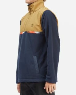 BILLABONG A/Div Boundary Lite Half-Zip Mock Neck Fleece DARK OLIVE -Mens Accessories Sales 2022 abyft00187 billabongw kyj0 sd1 1