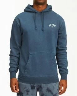 BILLABONG Arch Wave Washed Pullover Hoodie PURPLE HAZE
