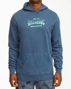 BILLABONG Surf Supply Wave Washed Pullover Hoodie NAVY