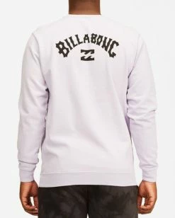 BILLABONG Arch Wave Washed Crew Neck Sweatshirt BLACK -Mens Accessories Sales 2022 abyft00199 billabongw lil bck1 1