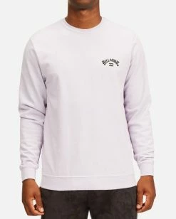 BILLABONG Arch Wave Washed Crew Neck Sweatshirt BLACK -Mens Accessories Sales 2022 abyft00199 billabongw lil frt1 1