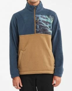 BILLABONG A/Div Boundary Burkard Mock Half-Zip Fleece HIGHLAND