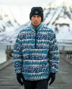 BILLABONG A/Div Boundary Half-Zip Mock Neck Fleece DARK OLIVE -Mens Accessories Sales 2022 abyft00205 billabongl m24 frt1 1