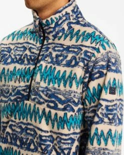 BILLABONG A/Div Boundary Half-Zip Mock Neck Fleece DARK OLIVE -Mens Accessories Sales 2022 abyft00205 billabongw m24 dtl1 1