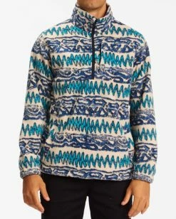 BILLABONG A/Div Boundary Half-Zip Mock Neck Fleece DARK OLIVE -Mens Accessories Sales 2022 abyft00205 billabongw m24 frt1 1