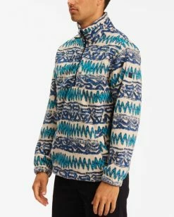 BILLABONG A/Div Boundary Half-Zip Mock Neck Fleece DARK OLIVE -Mens Accessories Sales 2022 abyft00205 billabongw m24 sd1 1