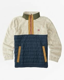 BILLABONG A/Div Boundary Lite Offcut Half-Zip Pullover OATMEAL HEATHER -Mens Accessories Sales 2022 abyft00226 billabongf oah frt1 1