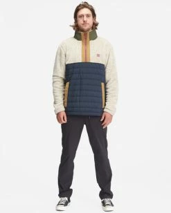 BILLABONG A/Div Boundary Lite Offcut Half-Zip Pullover OATMEAL HEATHER -Mens Accessories Sales 2022 abyft00226 billabongw oah dtl4 1