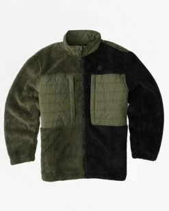 BILLABONG A/Div Glacier Offcut Mock Neck Zip-Up Jacket DARK OLIVE -Mens Accessories Sales 2022 abyft00227 billabongf dko frt1 1