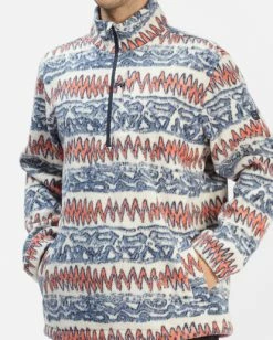 BILLABONG A/Div Boundary Half-Zip Mock Neck Pullover DUSTY BLUE -Mens Accessories Sales 2022 abyft00231 billabongw dyb dtl1 3