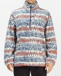 BILLABONG A/Div Boundary Half-Zip Mock Neck Pullover DUSTY BLUE -Mens Accessories Sales 2022 abyft00231 billabongw dyb frt1 3
