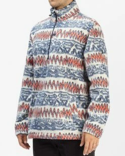 BILLABONG A/Div Boundary Half-Zip Mock Neck Pullover DUSTY BLUE -Mens Accessories Sales 2022 abyft00231 billabongw dyb sd1 3