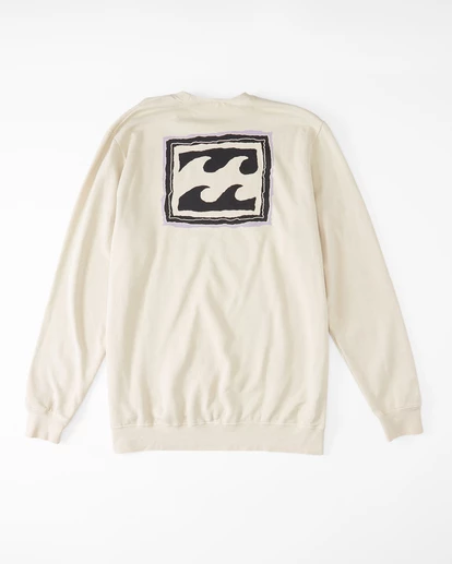 BILLABONG Wave Washed Crayon Wave Crewneck Pullover Sweater BONE 5 BILLABONG Wave Washed Crayon Wave Crewneck Pullover Sweater BONE - Image 5