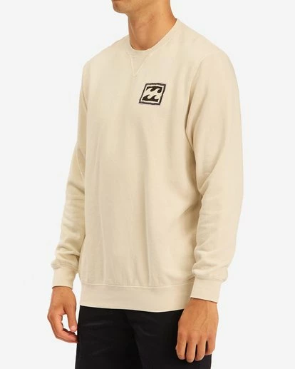 BILLABONG Wave Washed Crayon Wave Crewneck Pullover Sweater BONE 2 BILLABONG Wave Washed Crayon Wave Crewneck Pullover Sweater BONE - Image 2
