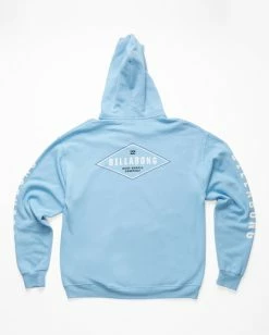 BILLABONG Diamond Pullover Hoodie LIGHT BLUE -Mens Accessories Sales 2022 abyft00242 billabongf lbl bck1 1