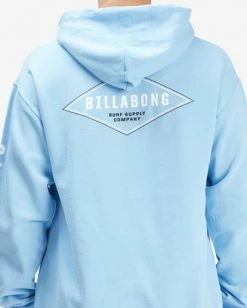BILLABONG Diamond Pullover Hoodie LIGHT BLUE -Mens Accessories Sales 2022 abyft00242 billabongw lbl dtl1 1