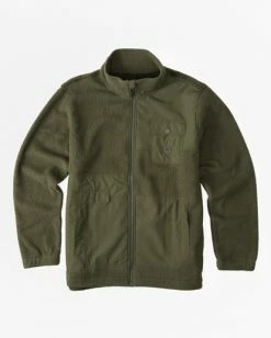 BILLABONG A/Div Boundary Trail Zip-Up Offcut Jacket DARK OLIVE -Mens Accessories Sales 2022 abyft00249 billabongf dko frt1