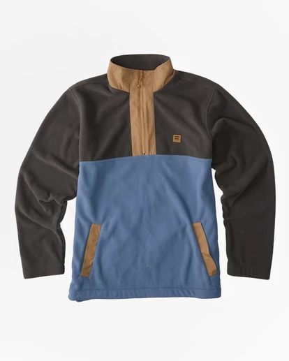 BILLABONG A/Div Boundary Mock Half-Zip Contrast Fleece RAVEN 7 BILLABONG A/Div Boundary Mock Half-Zip Contrast Fleece RAVEN - Image 7