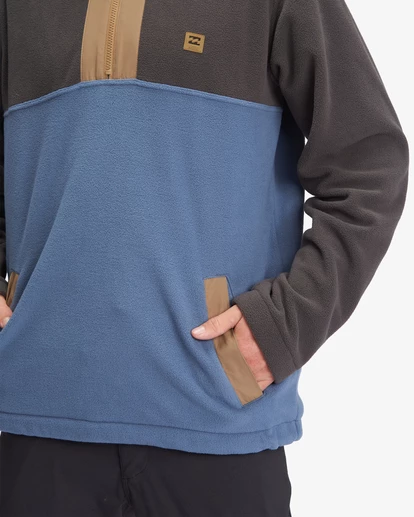 BILLABONG A/Div Boundary Mock Half-Zip Contrast Fleece RAVEN 5 BILLABONG A/Div Boundary Mock Half-Zip Contrast Fleece RAVEN - Image 5