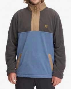 BILLABONG A/Div Boundary Mock Half-Zip Contrast Fleece RAVEN
