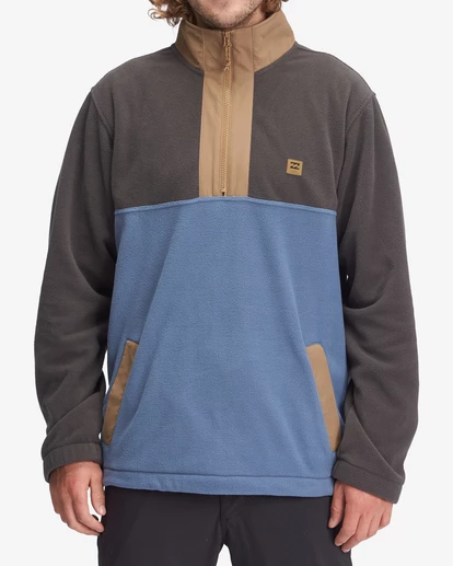 BILLABONG A/Div Boundary Mock Half-Zip Contrast Fleece RAVEN 1 BILLABONG A/Div Boundary Mock Half-Zip Contrast Fleece RAVEN