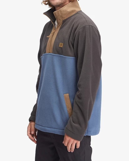 BILLABONG A/Div Boundary Mock Half-Zip Contrast Fleece RAVEN 2 BILLABONG A/Div Boundary Mock Half-Zip Contrast Fleece RAVEN - Image 2