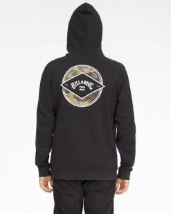 BILLABONG Rotor Arch Pullover Hoodie BLACK -Mens Accessories Sales 2022 abyft00257 billabongw blk bck1 1