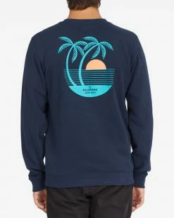 BILLABONG Airfare Crewneck Sweatshirt NAVY 9 BILLABONG Airfare Crewneck Sweatshirt NAVY -Mens Accessories Sales 2022 abyft00261 billabongw nvy bck1