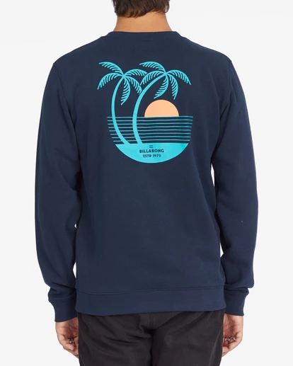 BILLABONG Airfare Crewneck Sweatshirt NAVY 3 BILLABONG Airfare Crewneck Sweatshirt NAVY - Image 3