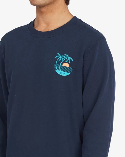 BILLABONG Airfare Crewneck Sweatshirt NAVY 5 BILLABONG Airfare Crewneck Sweatshirt NAVY - Image 5