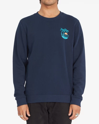 BILLABONG Airfare Crewneck Sweatshirt NAVY 1 BILLABONG Airfare Crewneck Sweatshirt NAVY