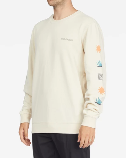 BILLABONG Stack Crewneck Sweatshirt CHINO 2 BILLABONG Stack Crewneck Sweatshirt CHINO - Image 2