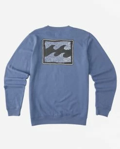 BILLABONG Crayon Wave Crewneck Pullover SLATE BLUE 13 BILLABONG Crayon Wave Crewneck Pullover SLATE BLUE -Mens Accessories Sales 2022 abyft00264 billabongf slb bck1 1